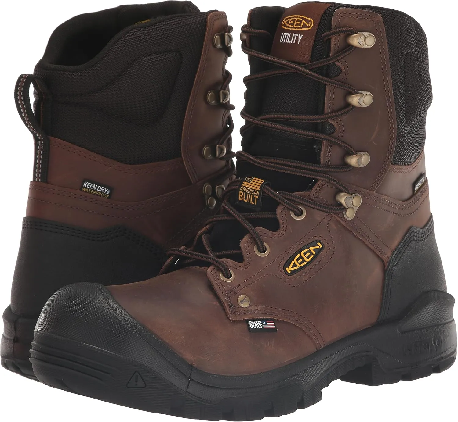 KEEN Utility Men's Independence 8" Soft Toe Durable Waterproof Work Boot