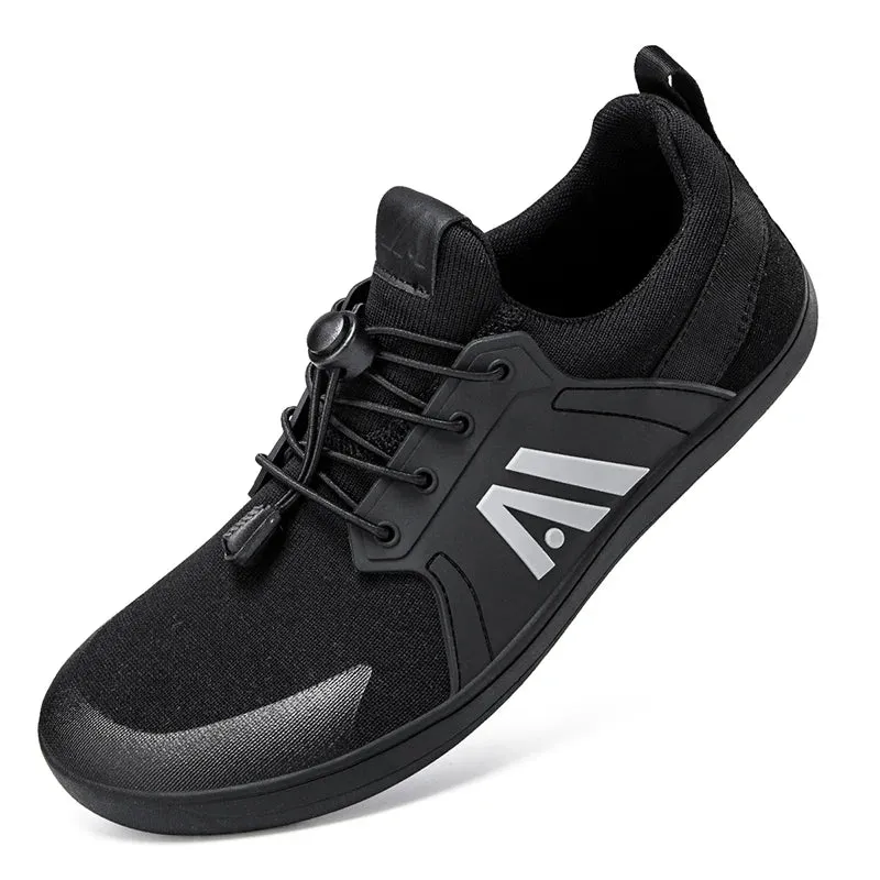 Men's Wide Minimalist Barefoot Shoes - Breathable Mesh, Zero Drop Sole Flats
