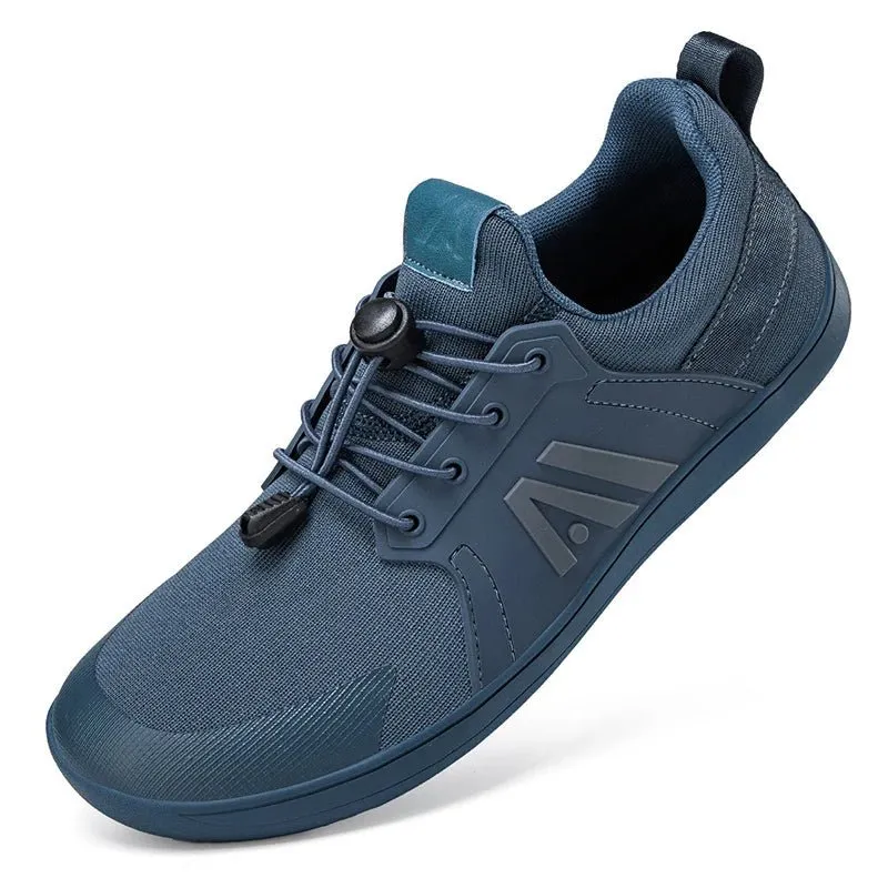 Men's Wide Minimalist Barefoot Shoes - Breathable Mesh, Zero Drop Sole Flats