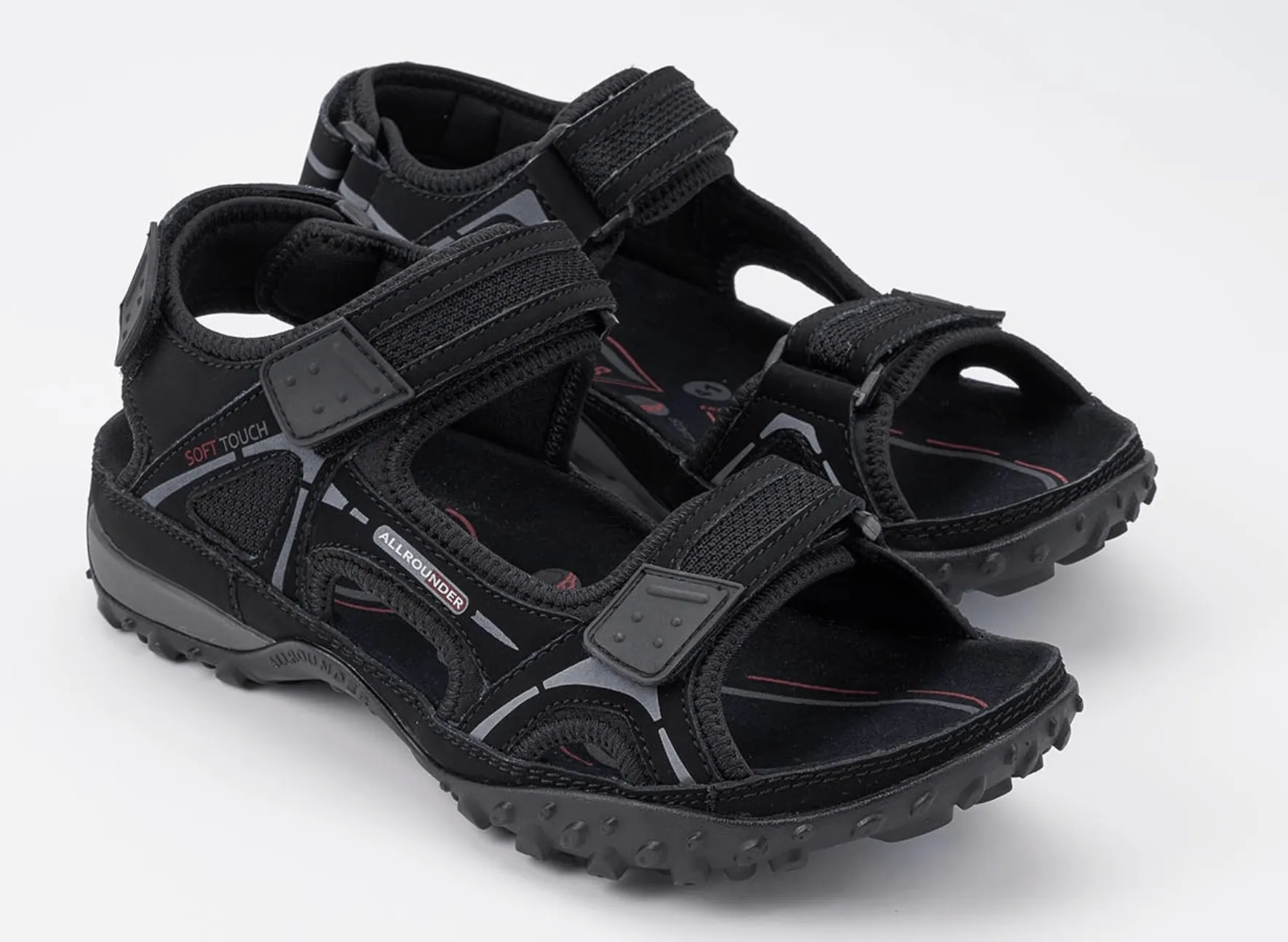 Mephisto Men's Alligator Sandals- Black