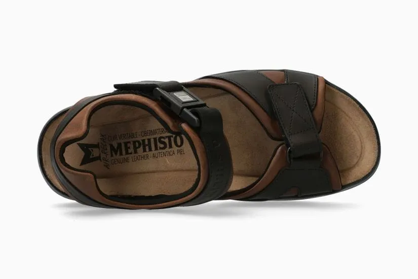 Mephisto Men's Shark Fit Sandals- Dark Brown