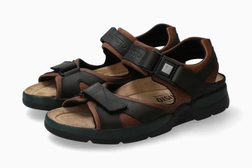 Mephisto Men's Shark Fit Sandals- Dark Brown