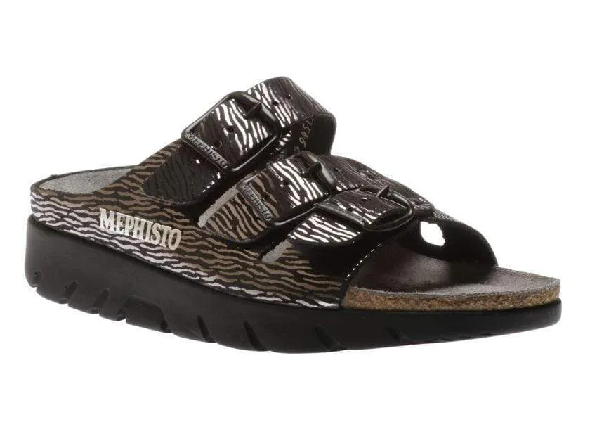 Mephisto Women's Zach Fit Sandals- Black Zebra