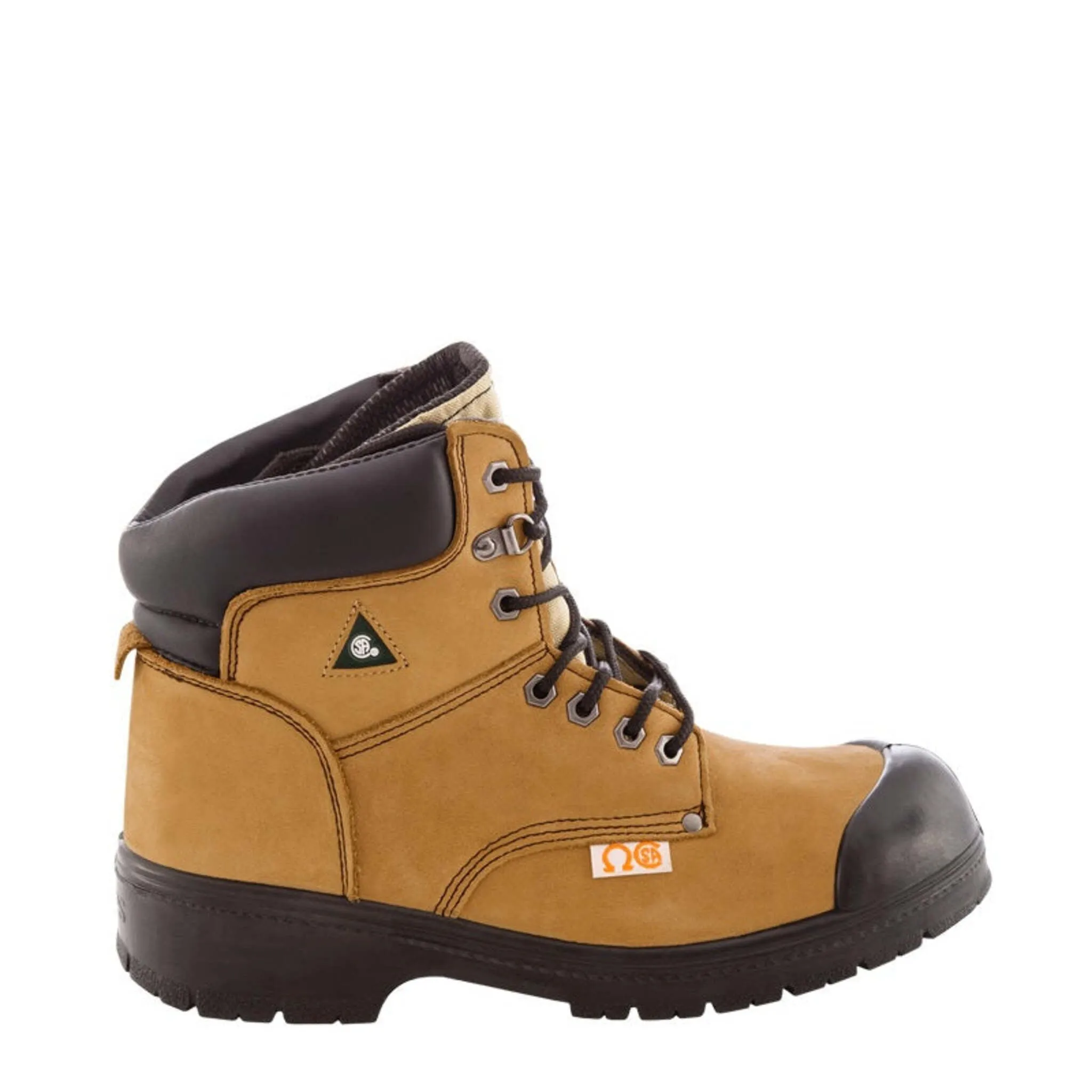 Nats Men's Safety Work Boots S346 | CSA 6" Nubuck Leather Steel Cap and Sole, Dual Density PU Sole, Oil Resistant, Durable | Sizes 7-13