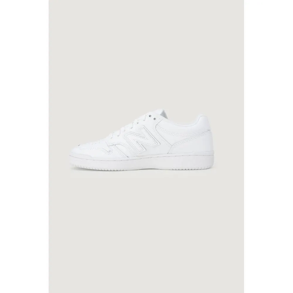 New Balance White Synthetic Leather Sneakers