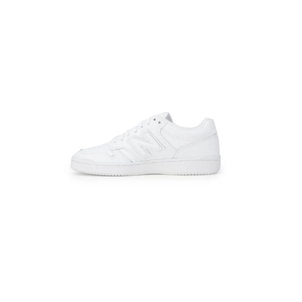 New Balance White Synthetic Leather Sneakers