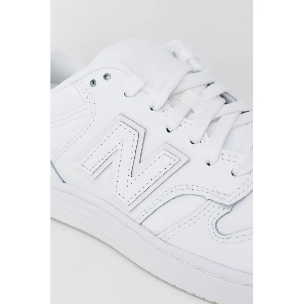 New Balance White Synthetic Leather Sneakers