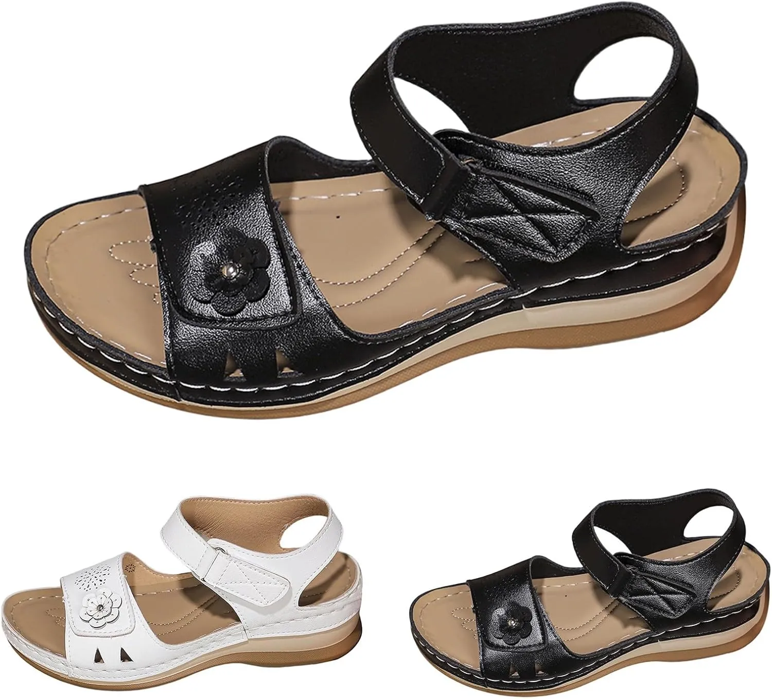 orthopedic sandals for women 2025 Trendy comfortable womens wedge sandal Summer Casual Arch support Slip on Shoes