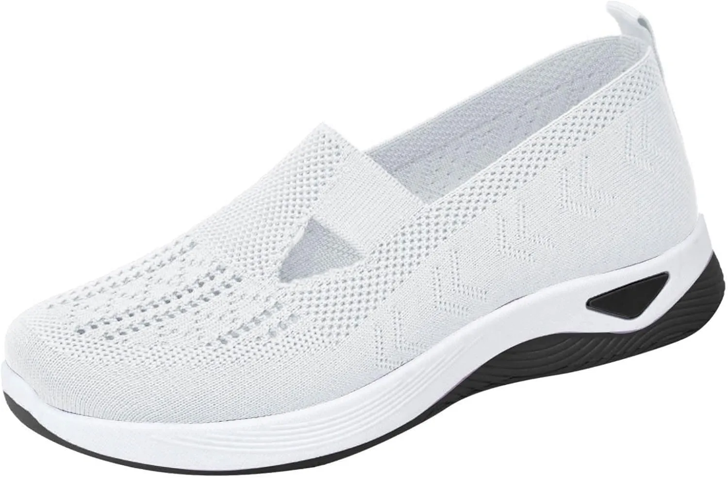 Orthowalk Shoes for Women Orthopedic Arch Support Woven Mesh Breathable Soft Sneakers Slip On Wide Diabetic Footwear
