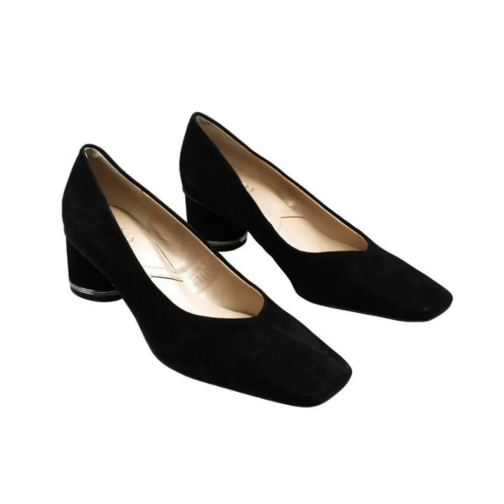 Pisa Black Suede Franco Sarto Pumps