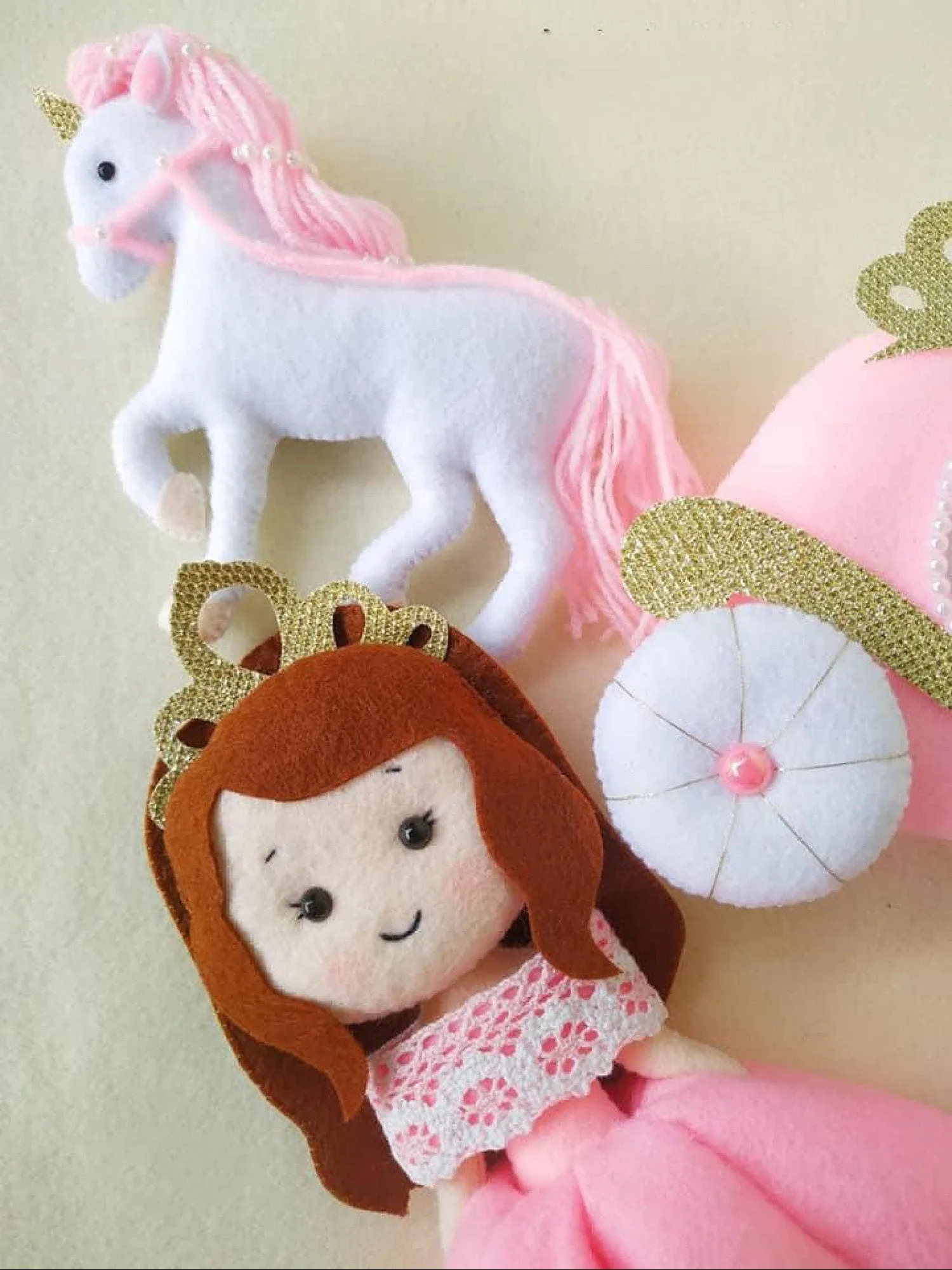 Princess name banner, Baby girl garland, Princess banner birthday, Felt wall banner, Baby girl banner, Felt nursery decor, Felt baby garland