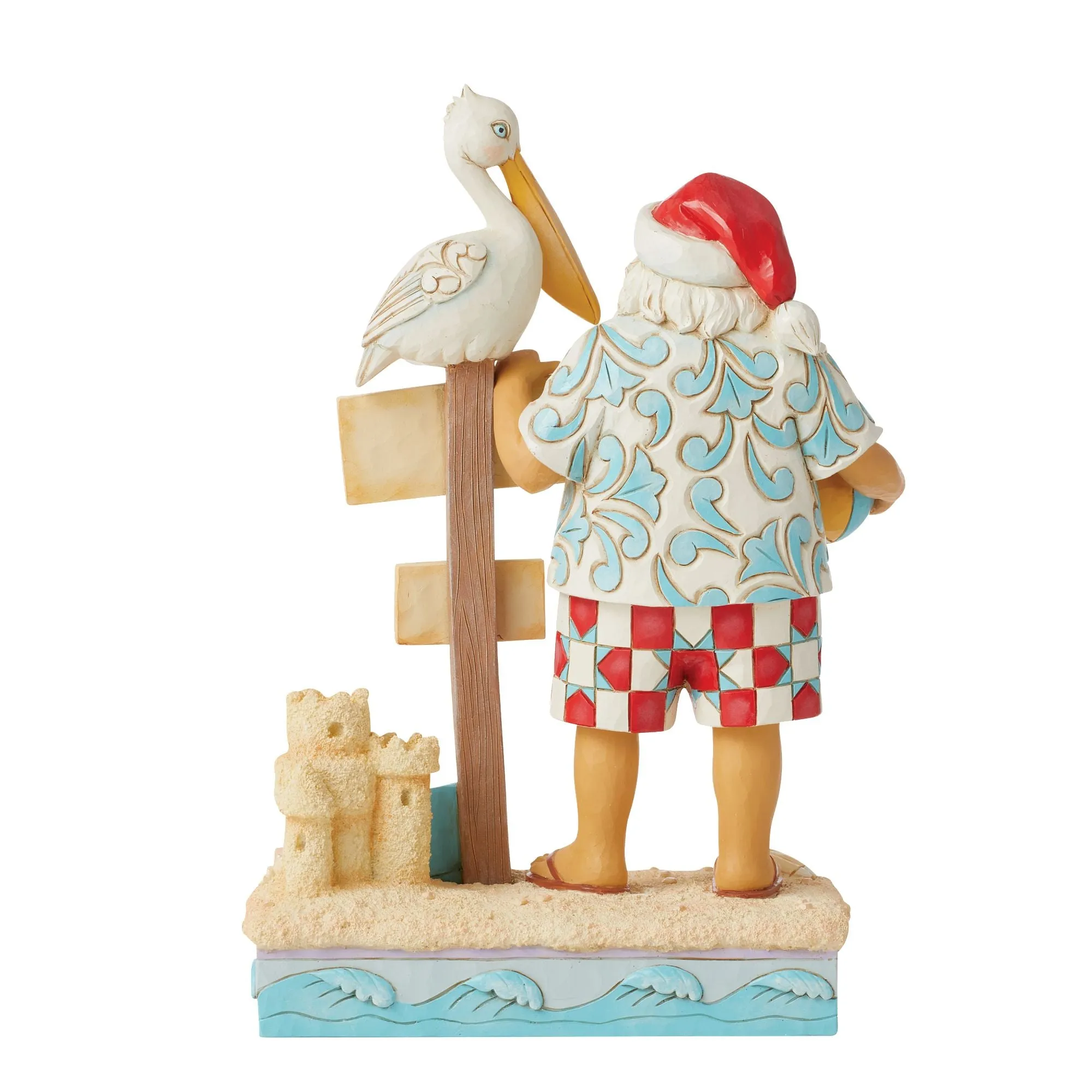 Santa with Signs and Pelican