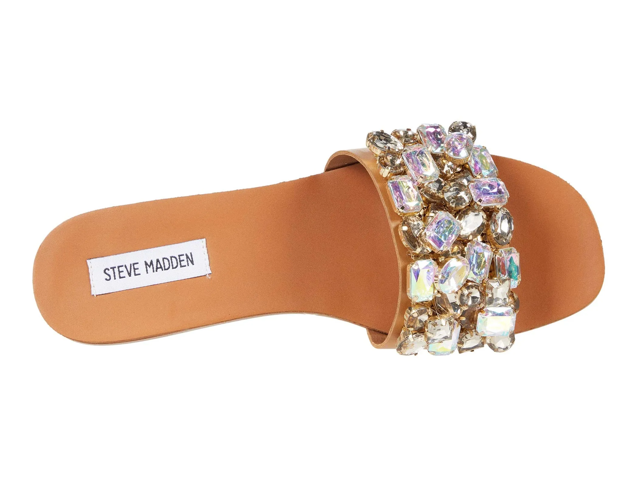 Steve Madden Women's BRIONNA Jeweled Embellished Sandals RHINESTONE (7.5, RHINESTONE)