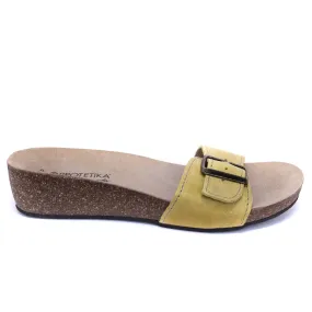 T84: color 70 - yellow ladies orthotic wedge sandals