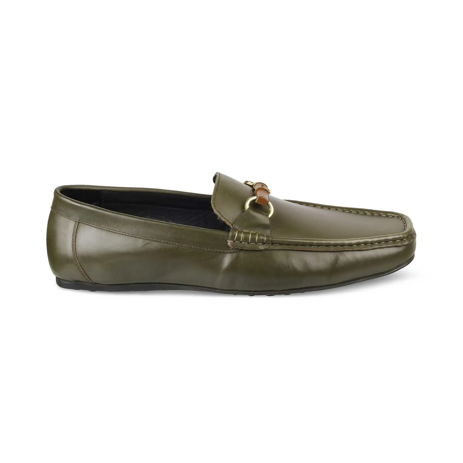 The Porter-2 Green Men's Leather Loafers Tresmode