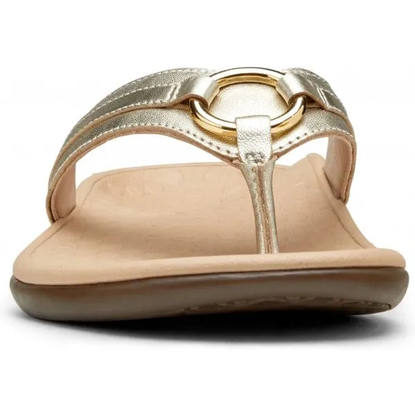 Vionic Women's Aloe Flip Flops- Champagne