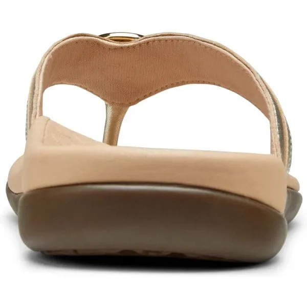 Vionic Women's Aloe Flip Flops- Champagne