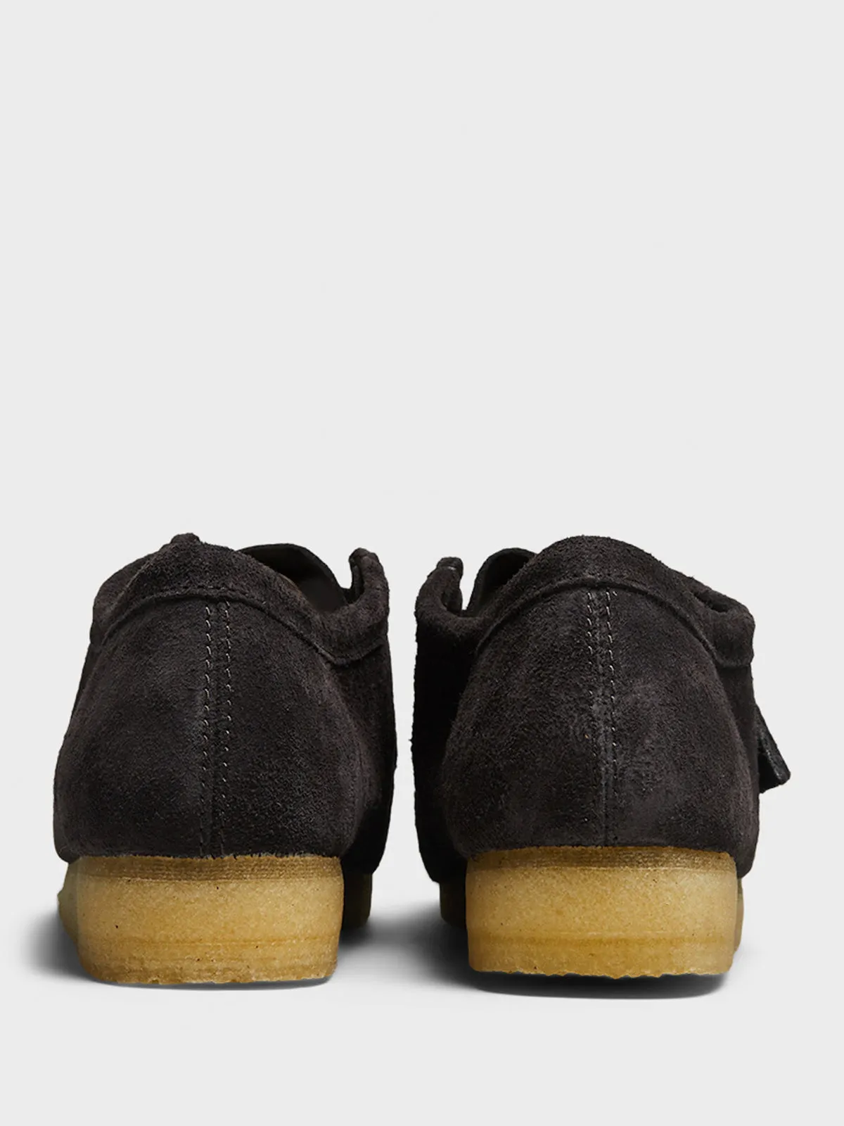 Wallabee Shoes in Brown Slate Suede