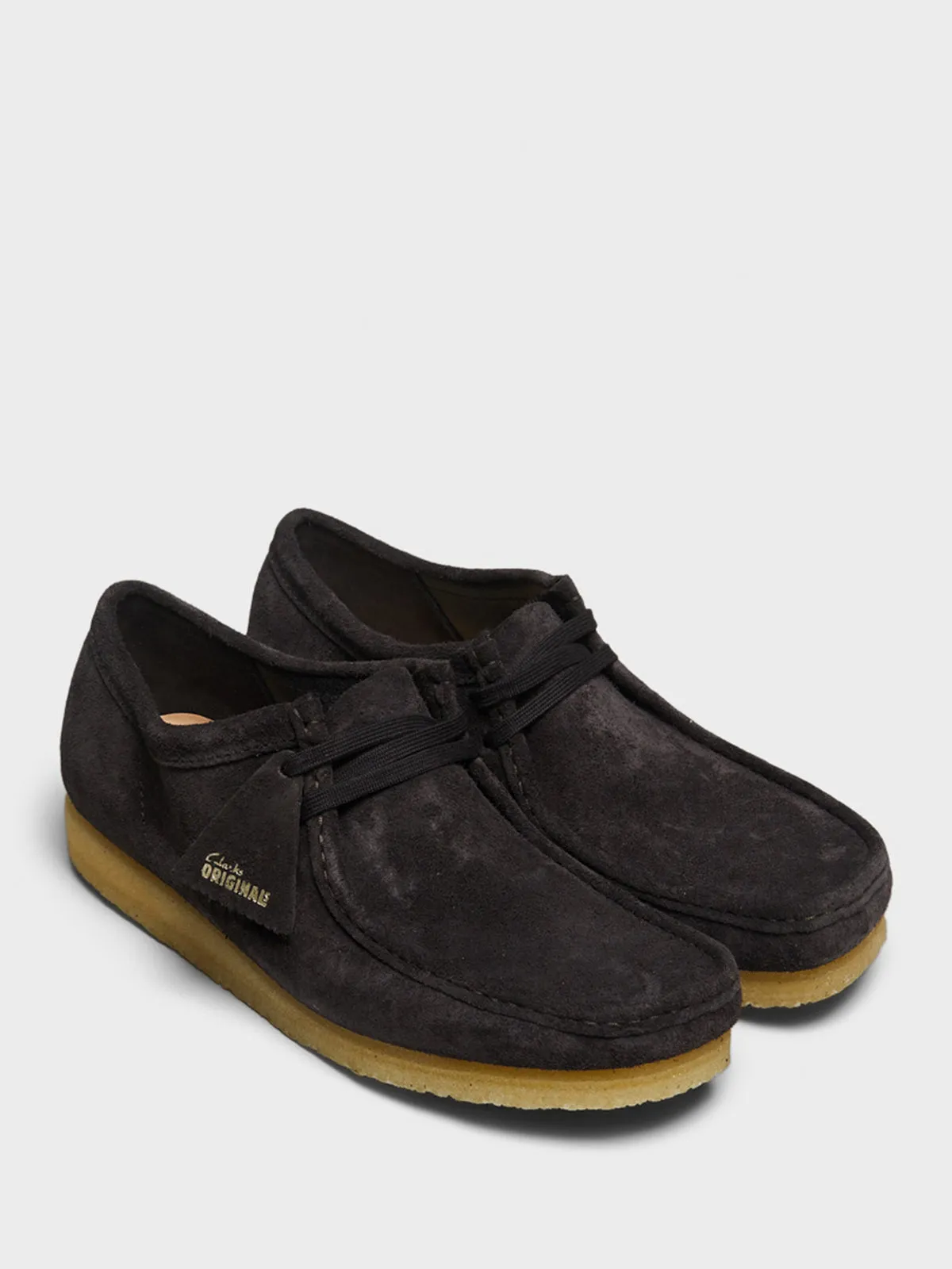 Wallabee Shoes in Brown Slate Suede