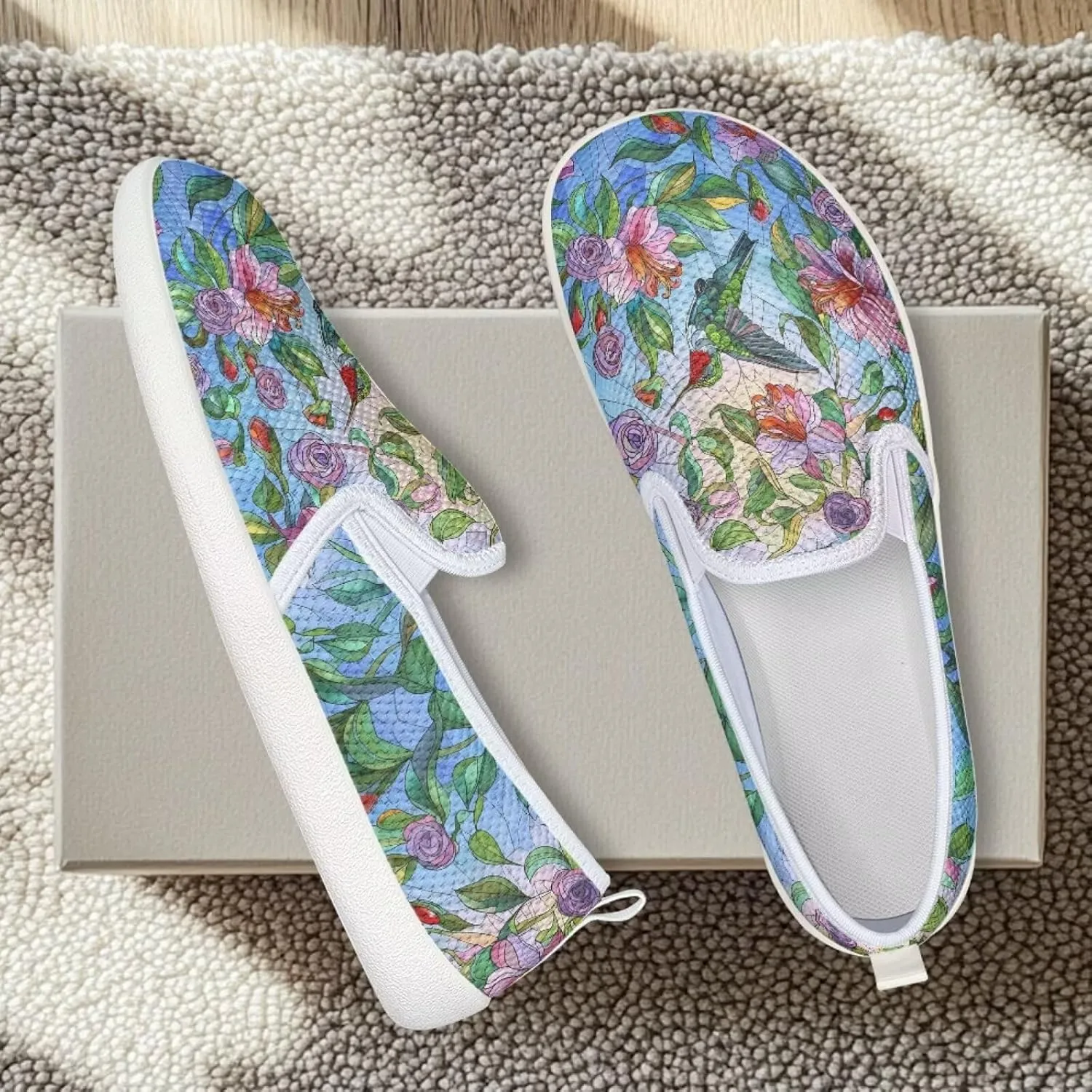 Women's Hummingbird Mesh Outdoor Flats Shoes Wedding Loafer Breathable Dress Work Business Shoes