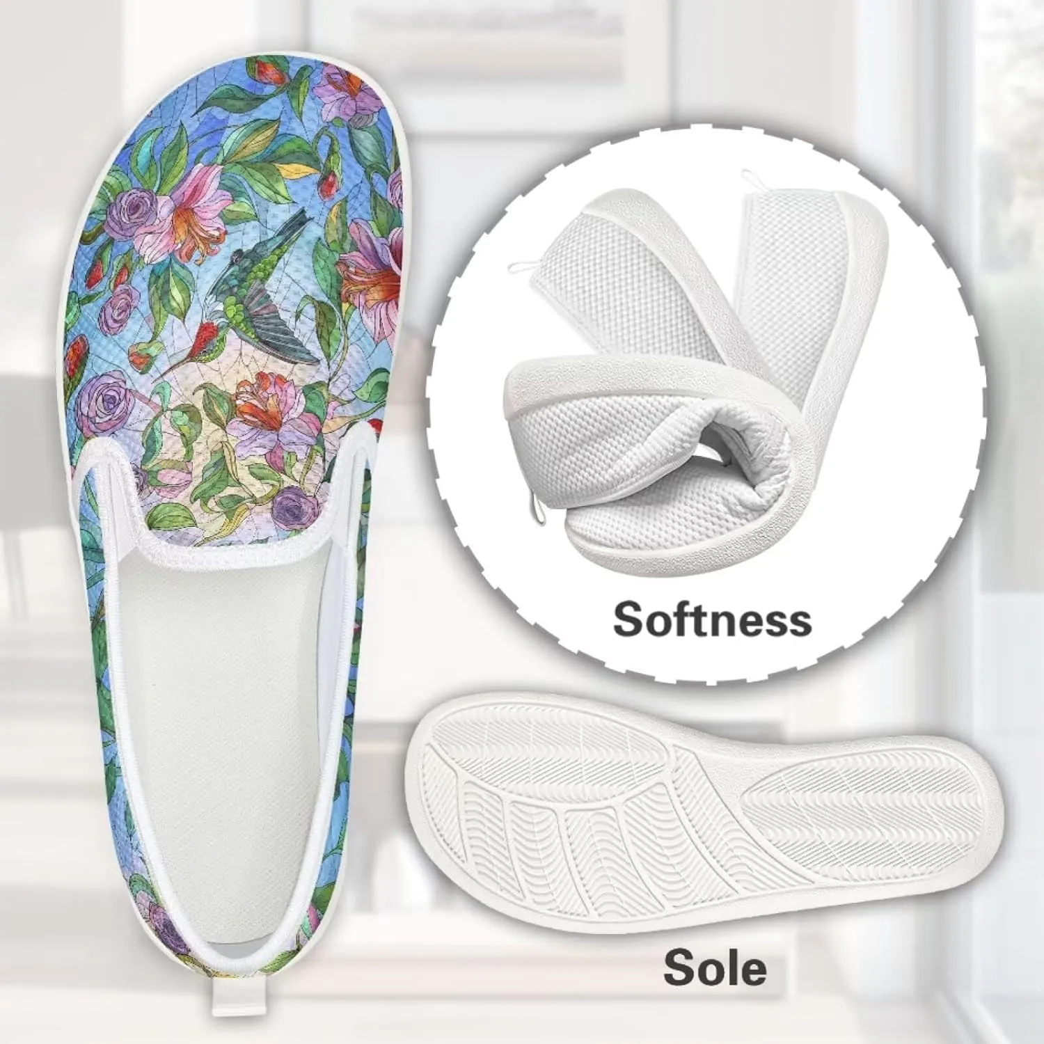 Women's Hummingbird Mesh Outdoor Flats Shoes Wedding Loafer Breathable Dress Work Business Shoes