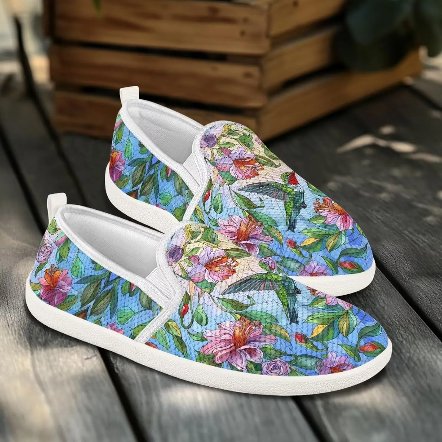 Women's Hummingbird Mesh Outdoor Flats Shoes Wedding Loafer Breathable Dress Work Business Shoes