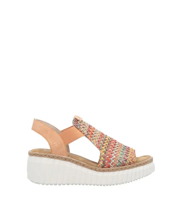 Women's Rieker Multi-Colour Wedge Sandal