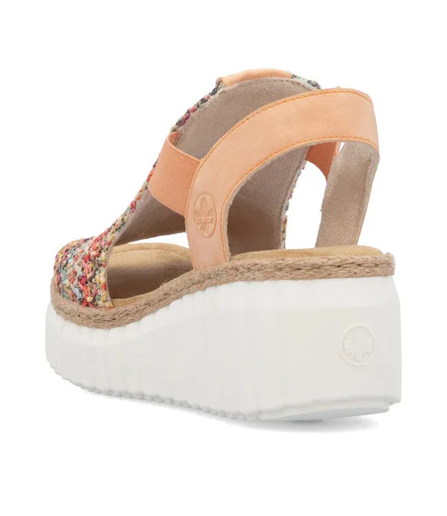 Women's Rieker Multi-Colour Wedge Sandal