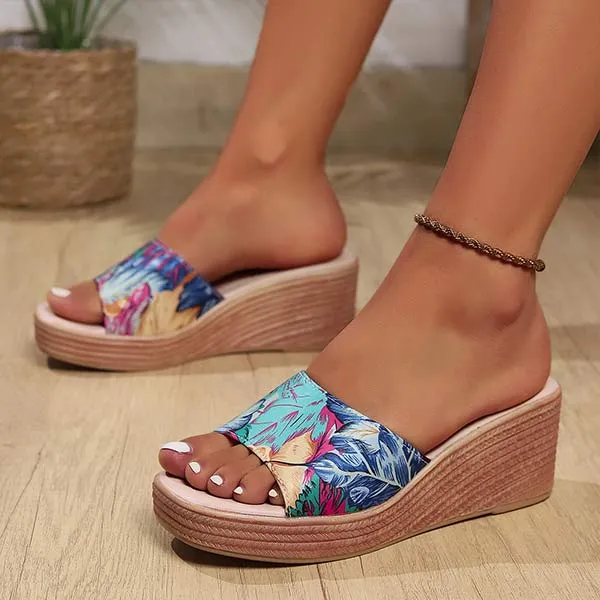 Women's Thick-Soled Wedge-Heeled Comfortable Sandals 73791413C