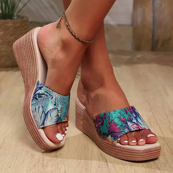 Women's Thick-Soled Wedge-Heeled Comfortable Sandals 73791413C