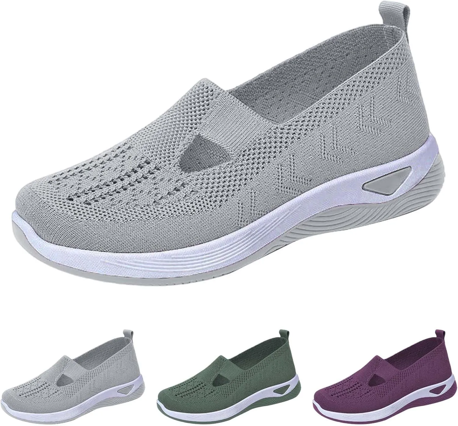 Women's Woven Orthopedic Breathable Soft Shoes Tennis Shoes Men Mesh Casual Shoes Trendy Women's Fashion Sneakers White Tennis Shoe Trainers Shoe