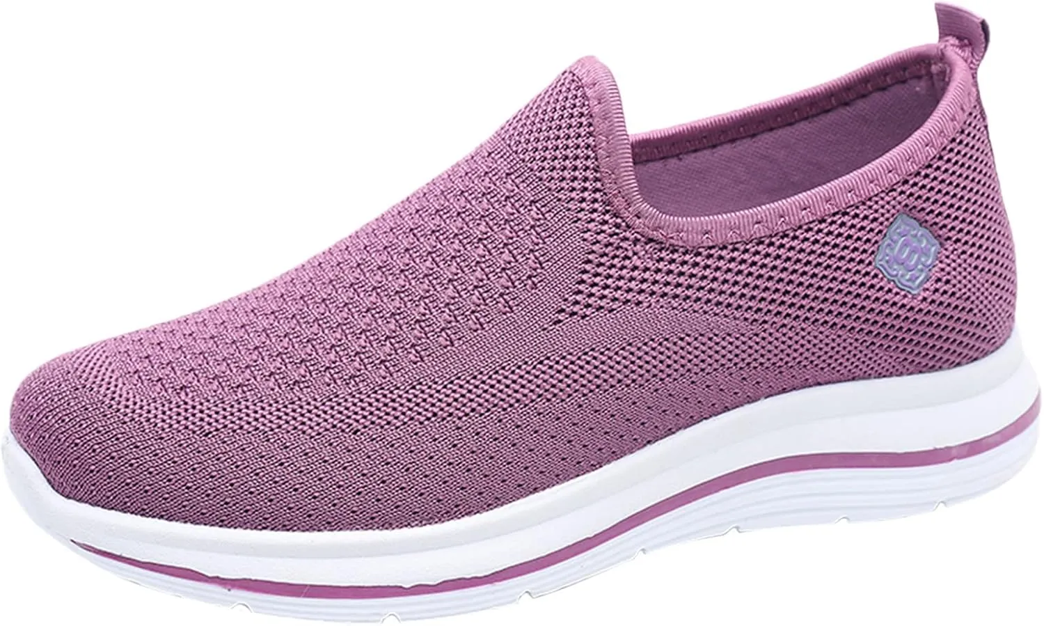 Women's Woven Orthopedic Soft Breathable Shoes Outdoor Comfort Fashion Casual Sneakers Wide Slip-on Tennis Shoes Arch Support Foam Shoes