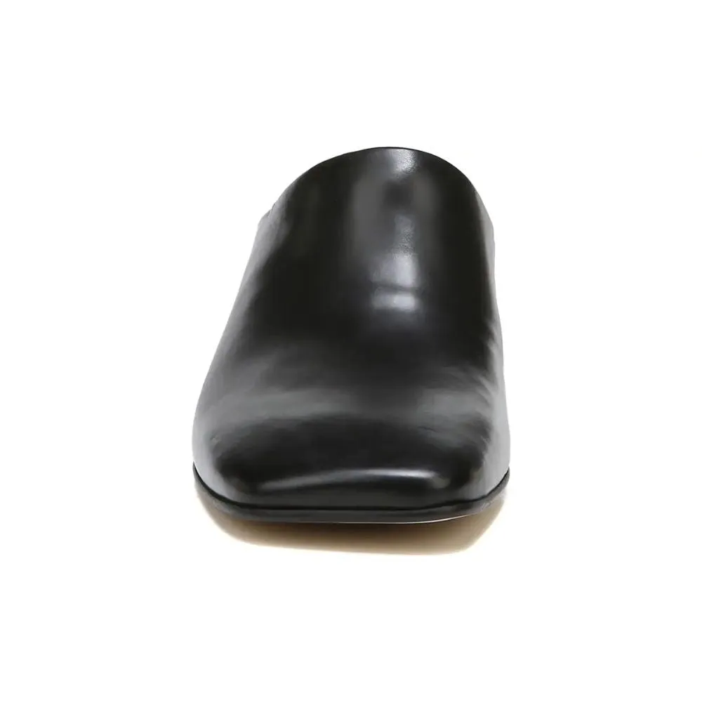 Xenia Black Leather Franco Sarto Mules